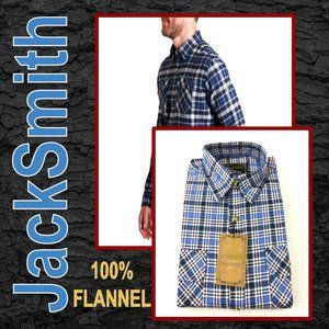 Jack Smith Plaid Flannel Button Shirt Pockets